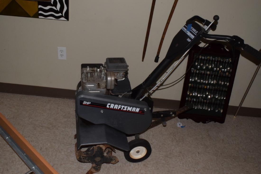 CRAFTSMAN 5 HP ROTOTILLER: CRAFTSMAN 5 HP ROTOTILLER - CRAFTSMAN II 26 HEAVY-DUTY ROTOTILLER - GAS POWERED - UNTESTED