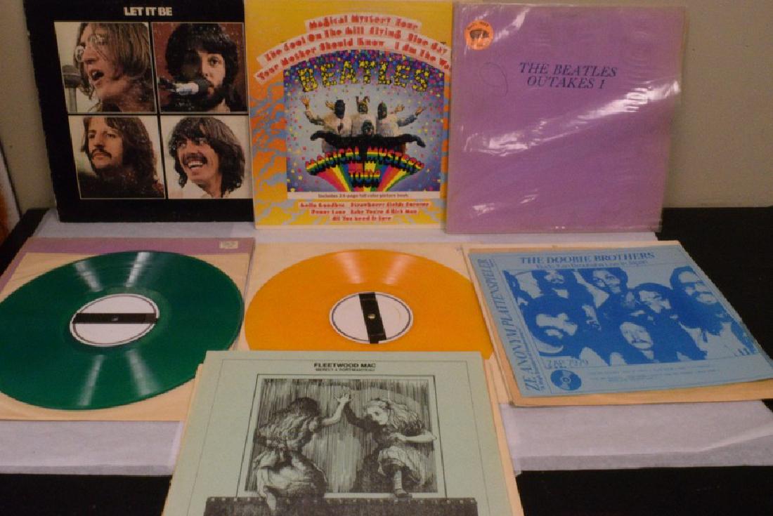 2 BEATLE VINTAGE ALBUMS - 2 BEATLES EMI OUT TAKES: 2 BEATLES 33 RECORD ALBUMS - LET IT BE AND MAGICAL MYSTERY TOUR - BEATLE OUT TAKE 1 - 2 MOODY BLUES EMI OUTTAKES AND 2 OTHER EMI OUTTAKES
