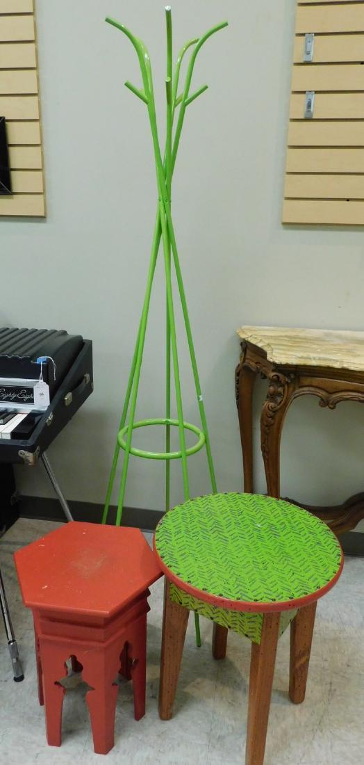 2 SMALL TABLES & COAT RACK (1 of 6)