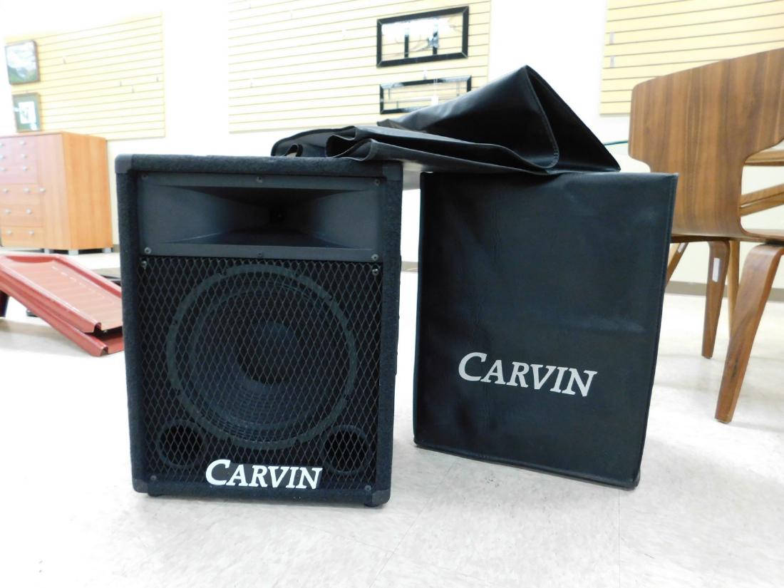 2 CARVIN SPEAKERS: 2 CARVIN SPEAKERS - MODEL 822 - PASSIVE SPEAKERS - 300 WATTS - ORIGINAL CARVIN DUST COVERS