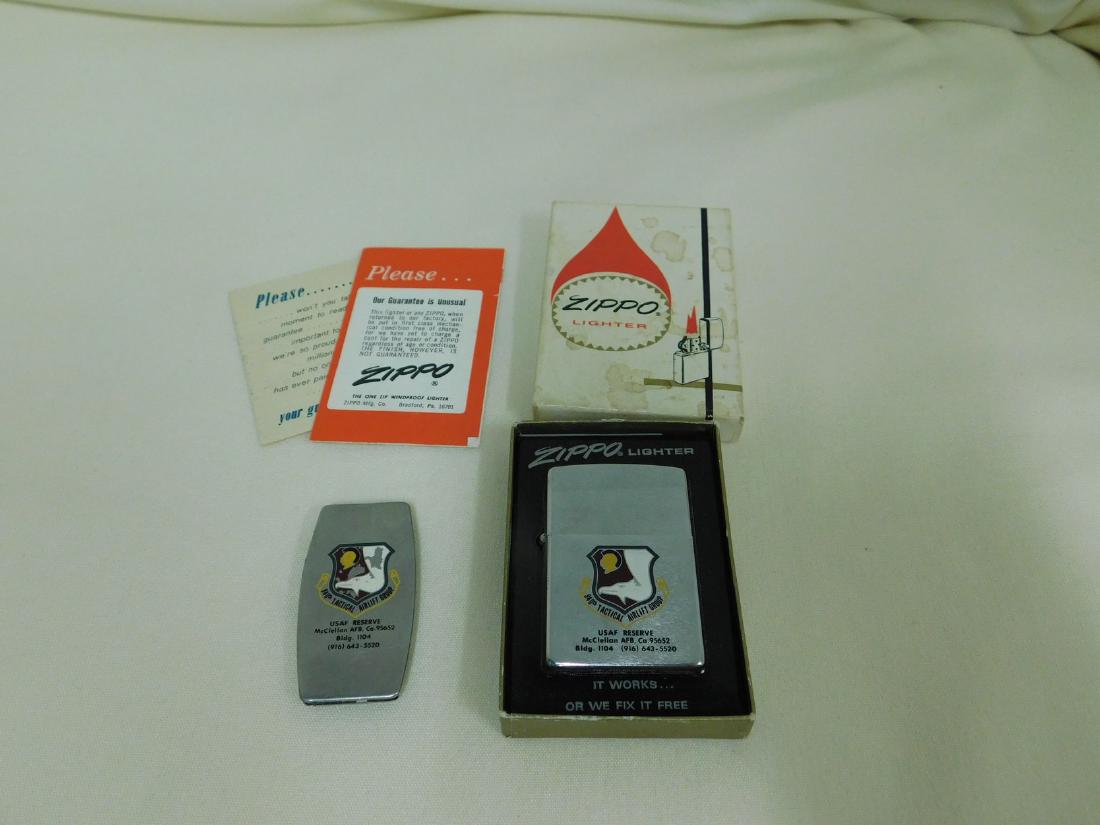 VINTAGE ZIPPO LIGHTER & UTILITY MONEY CLIP - USAF (1 of 5)