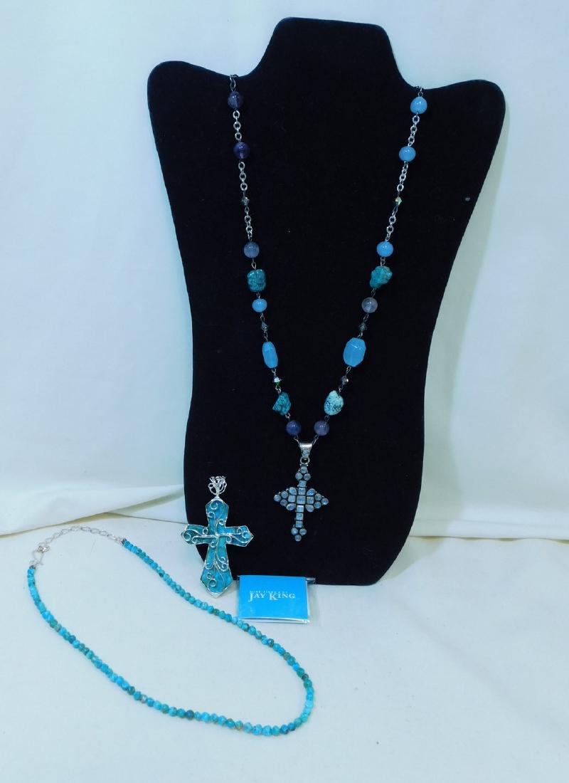 JAY KING TURQUOISE BEAD NECKLACE & 36 BEAD NECKLAC (1 of 8)