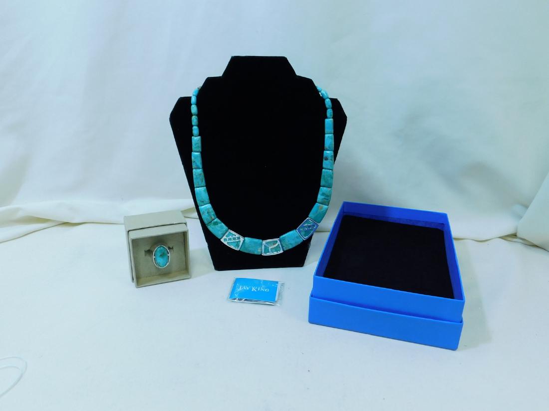 JAY KING 925 AND TURQUOISE CHOKER AND A 925 TURQUO (1 of 8)