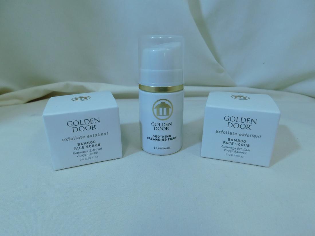 2 NIB GOLDEN DOOR BAMBOO FACE SCRUB & SOOTHING CLE (1 of 4)