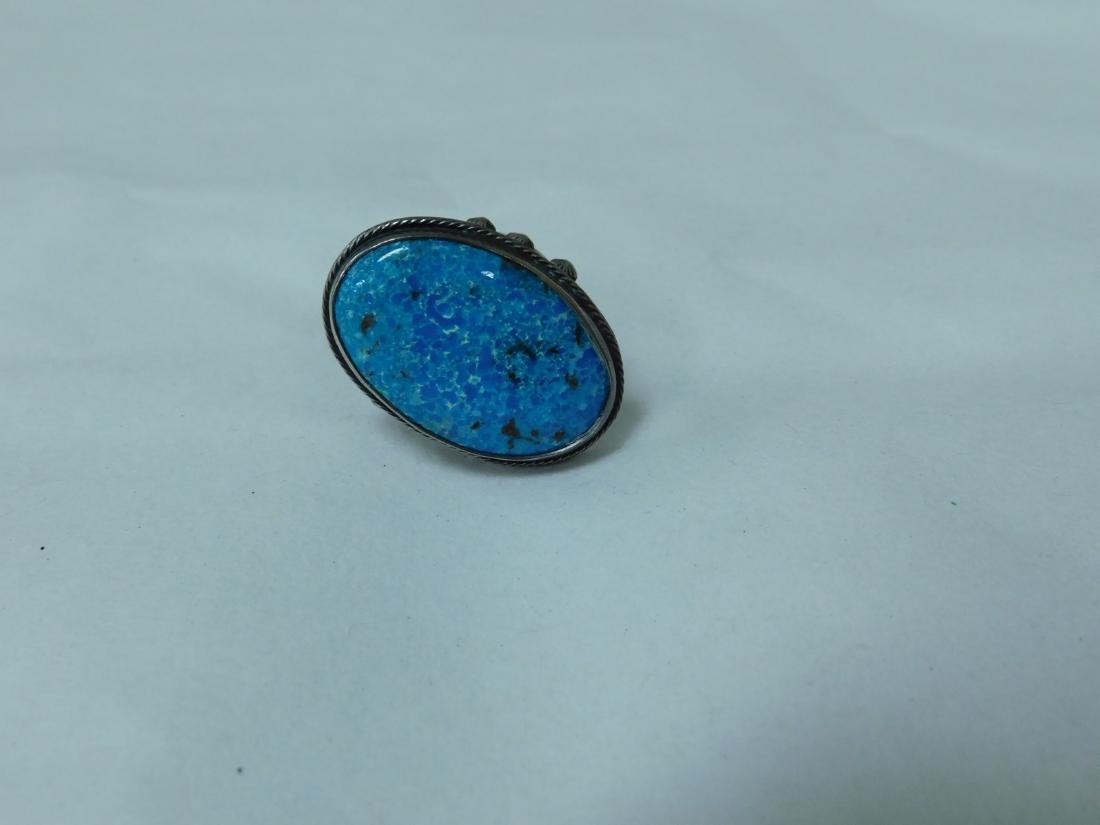 STERLING SILVER TURQOISE RING (1 of 2)
