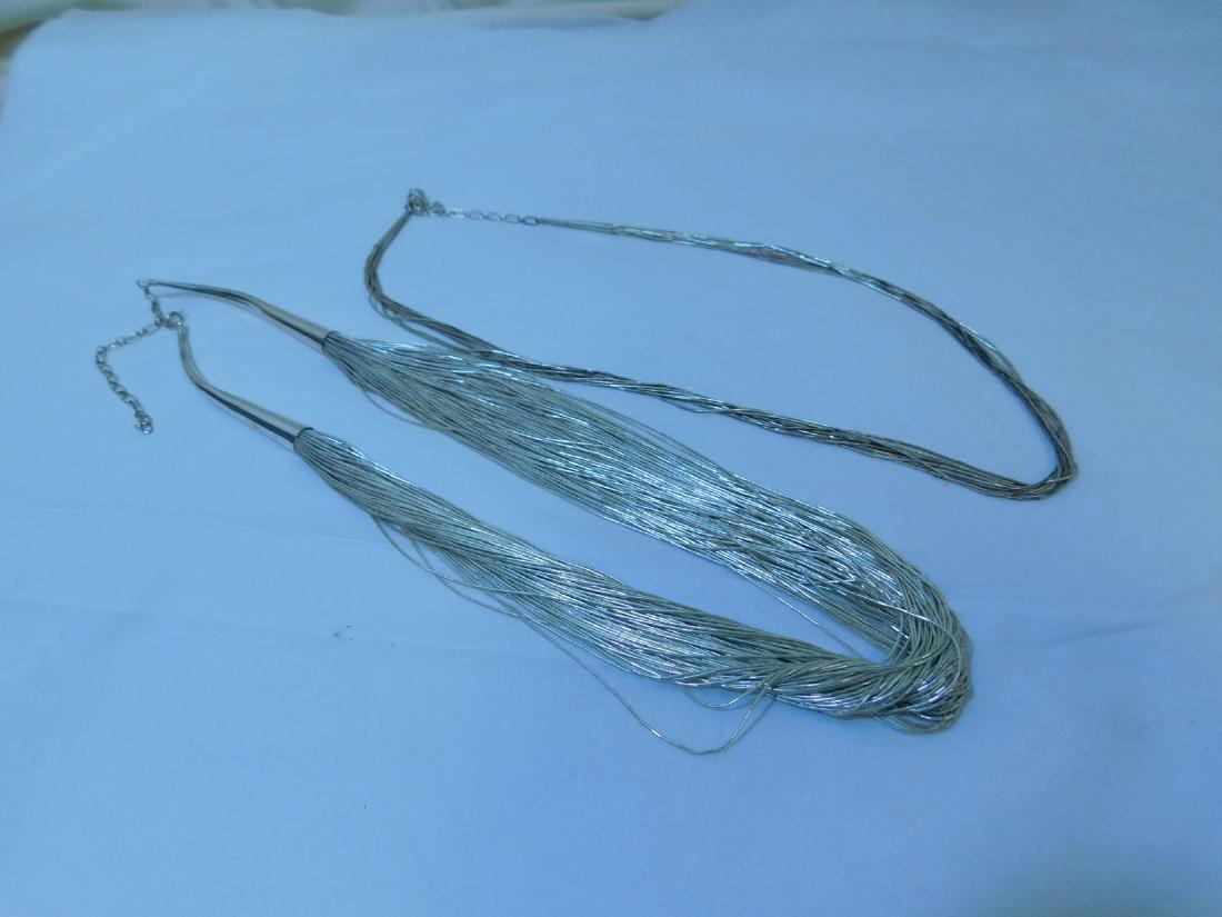 2 LIQUID SILVER MULTI-STRAND NECKLACES (1 of 3)