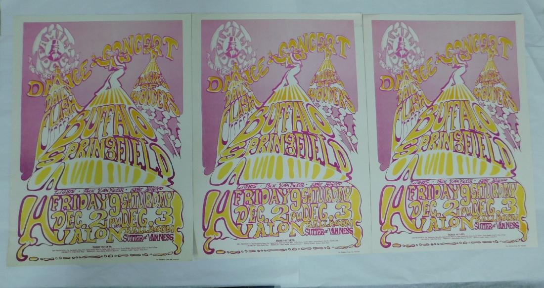 3  BUFFALO SPRINGFIELD ORIGINAL CONCERT POSTERS (1 of 9)