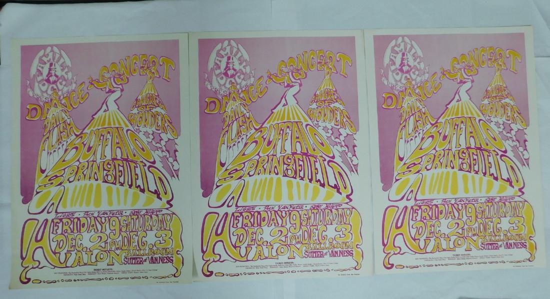3 ORIGINAL BUFFALO SPRINGFIELD CONCERT POSTERS (1 of 10)
