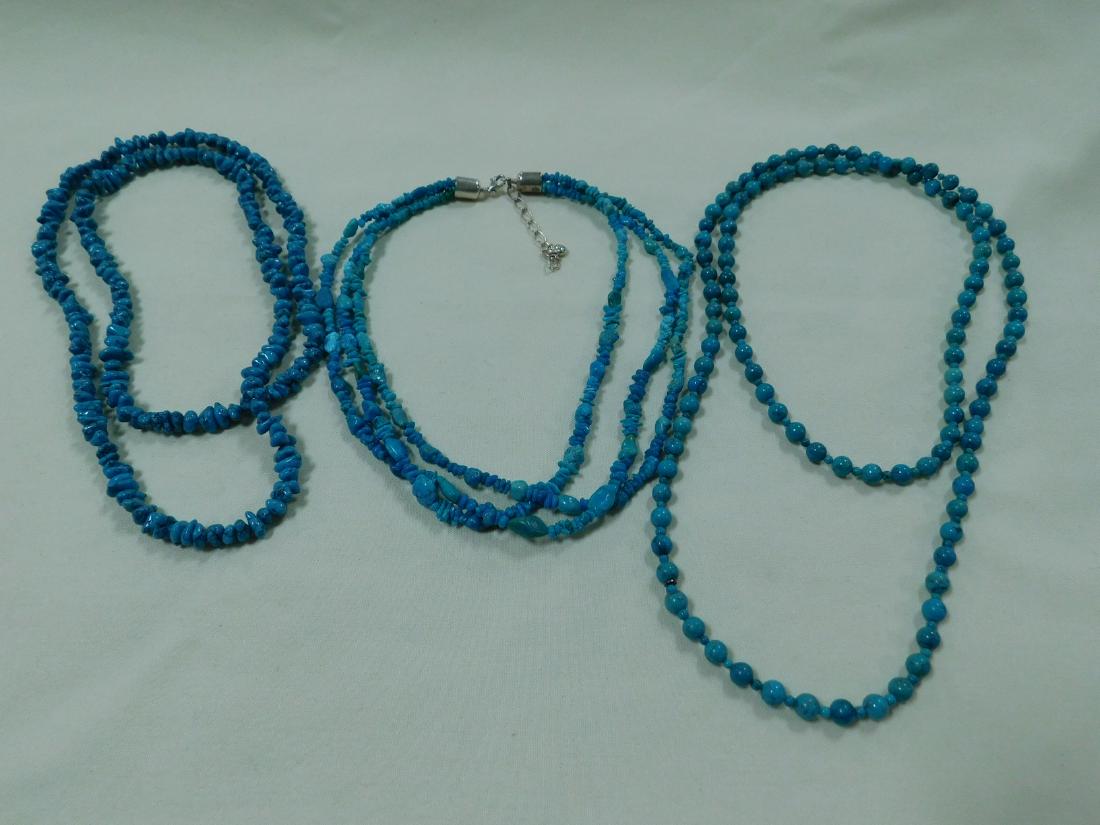 925 AND TURQUOISE BEAD NECKLACES (1 of 5)