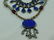 2 SILVER LIKE NECKLACES WITH MULTI-COLOR STONE BEA - 2