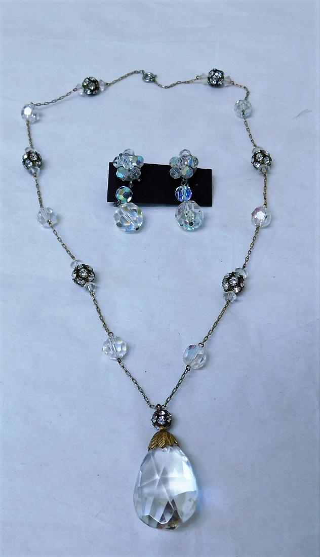 CRYSTAL EARRINGS & NECKLACE (1 of 5)