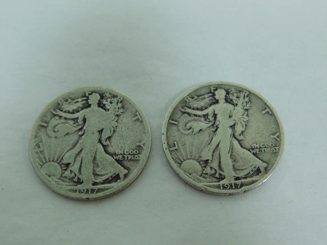2 - 1917 WALKING LIBERTY HALF DOLLARS (1 of 6)