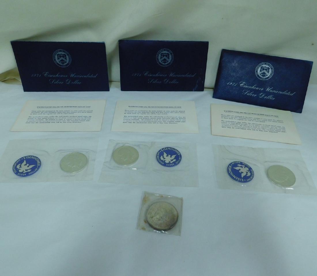 1984 A MARK LIBERTY BELL SILVER DOLLAR & 3 1971 EI (1 of 7)