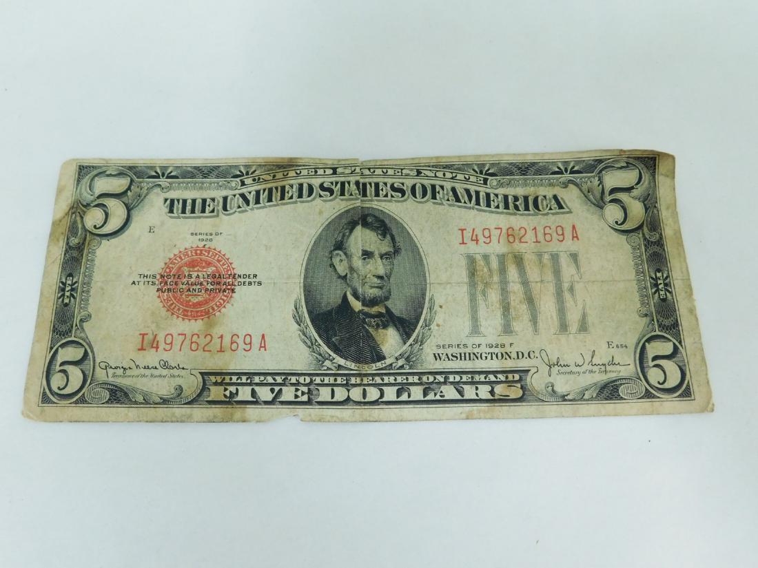 1928 F SERIES FIVE DOLLAR BILL (1 of 8)