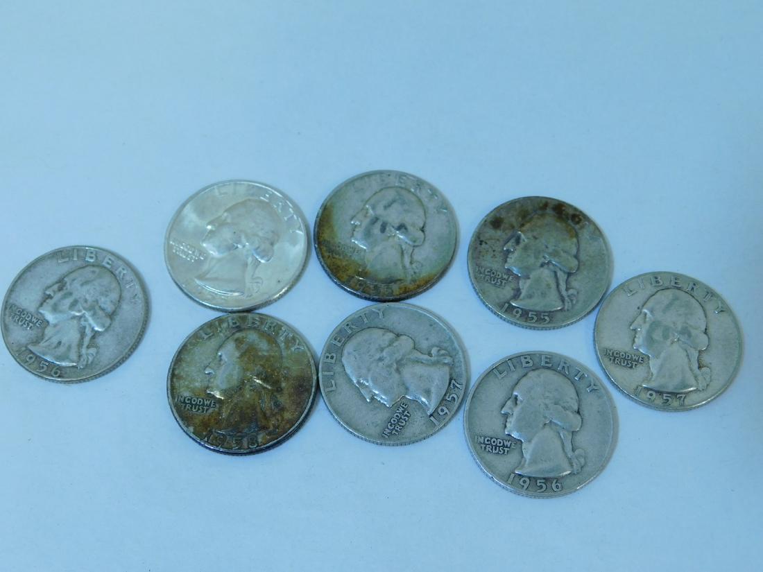 8 1955-1958 SILVER QUARTERS (1 of 7)