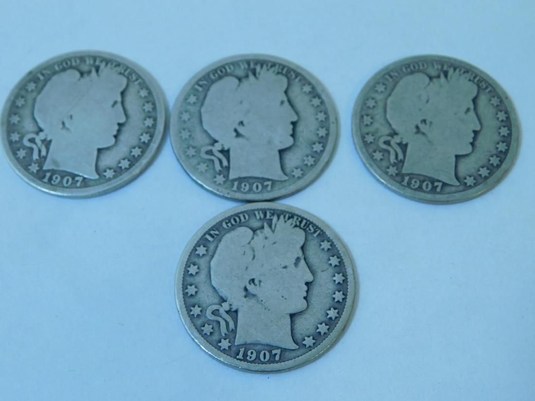4 1907 BARBER HALF DOLLARS (1 of 6)