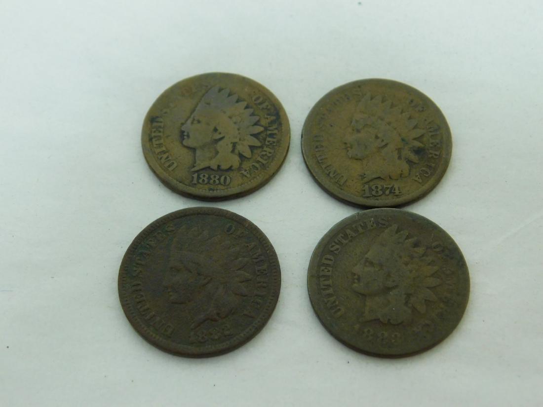 4 INDIAN HEAD PENNIES (1 of 10)