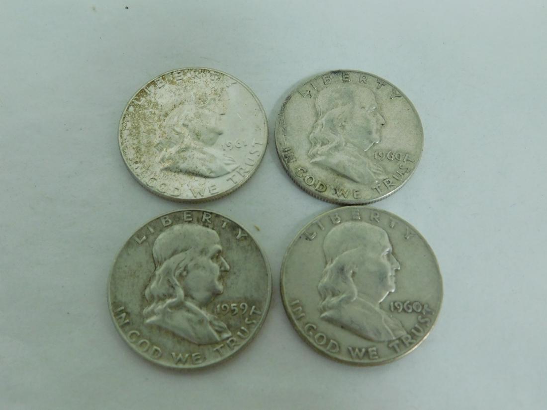 1 1959 & 2 1960 & 1 1961 FRANKLIN HALF DOLLARS (1 of 9)