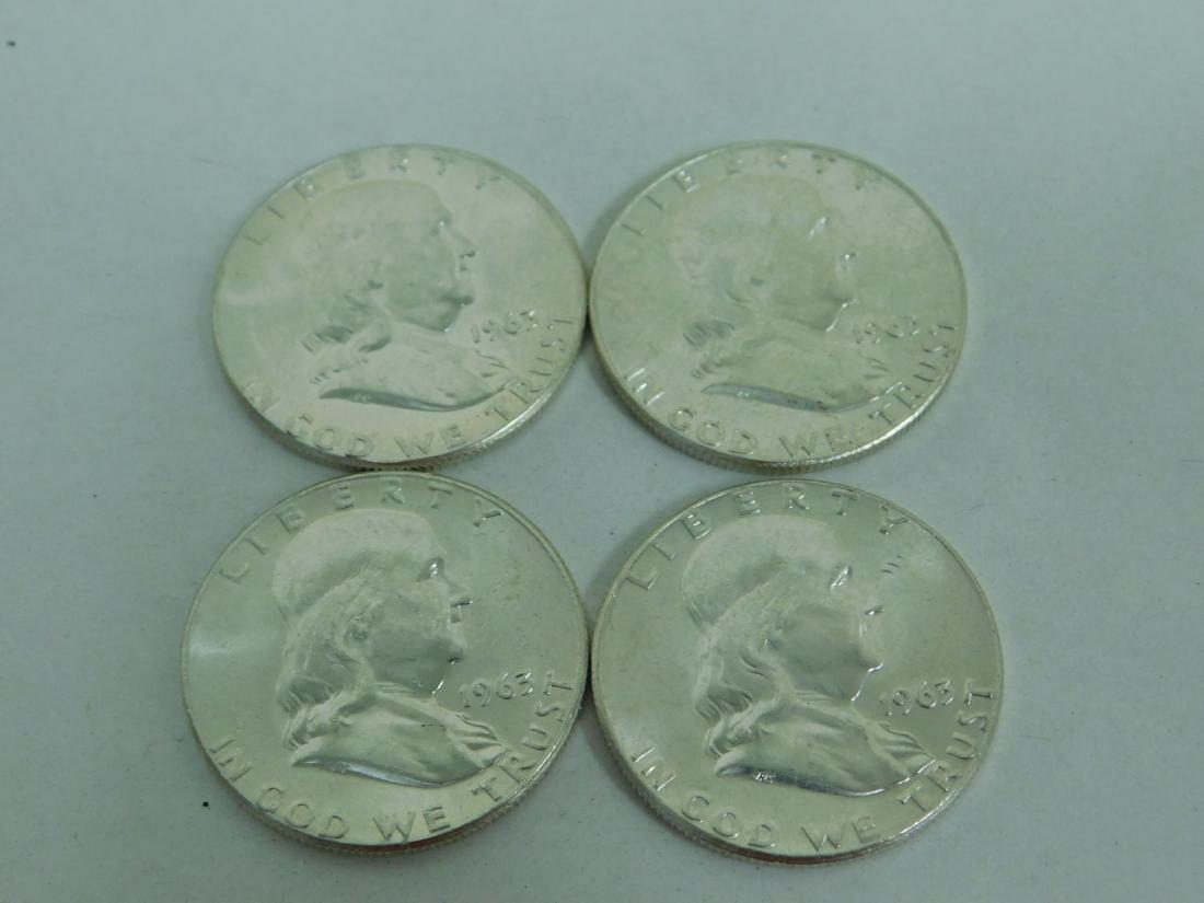 4 - FRANKLIN HALF DOLLARS - 1963 (1 of 10)