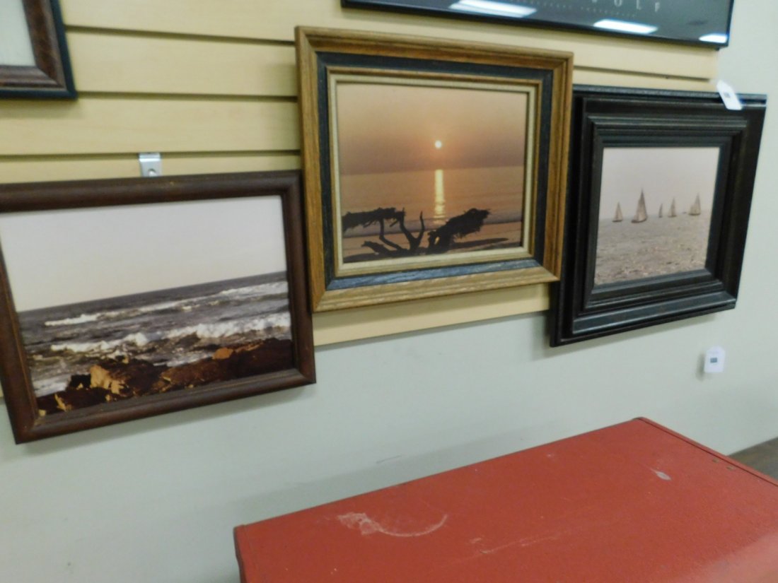 THREE FRAMED PHOTOS-OCEAN SCENES (1 of 4)