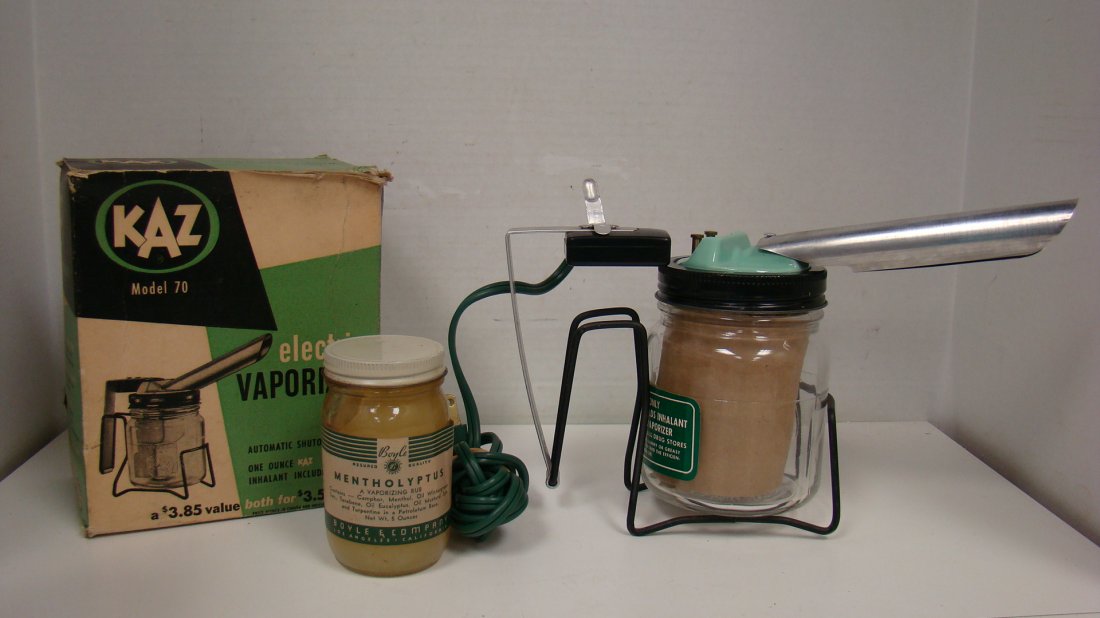 VINTAGE KAZ ELECTRIC VAPORIZER AND MENTHOLYPTUS