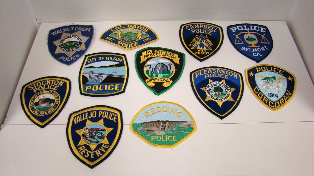 11 VARIOUS CALIFORNIA POLICE PATCHES (1 of 8)