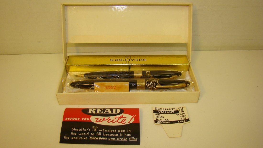 VTG NIB SHEAFFER'S VALIANT FOUNTAIN PEN PECIL 14K (1 of 6)
