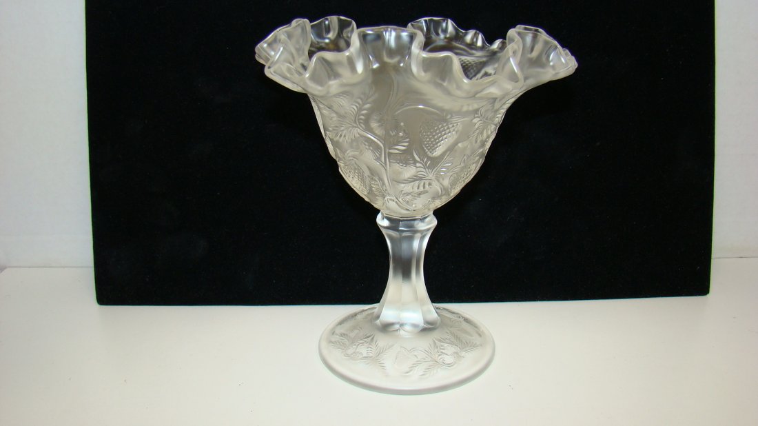 SMALL FENTON GLASS COMPOTE (1 of 4)