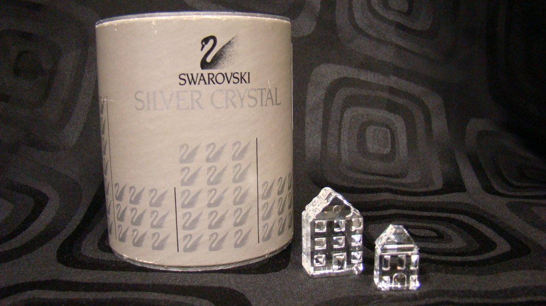 SET OF 2 SWARVOSKI CRYSTAL HOUSES (1 of 7)