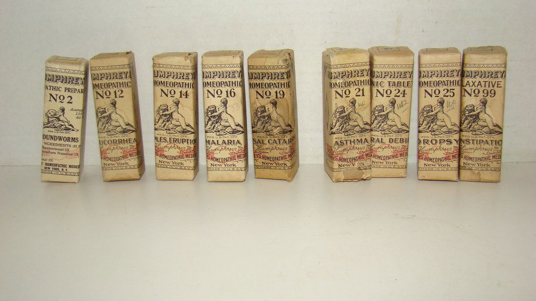 9 SEALED HUMPHREY'S MEDICINE BOTTLES (1 of 10)