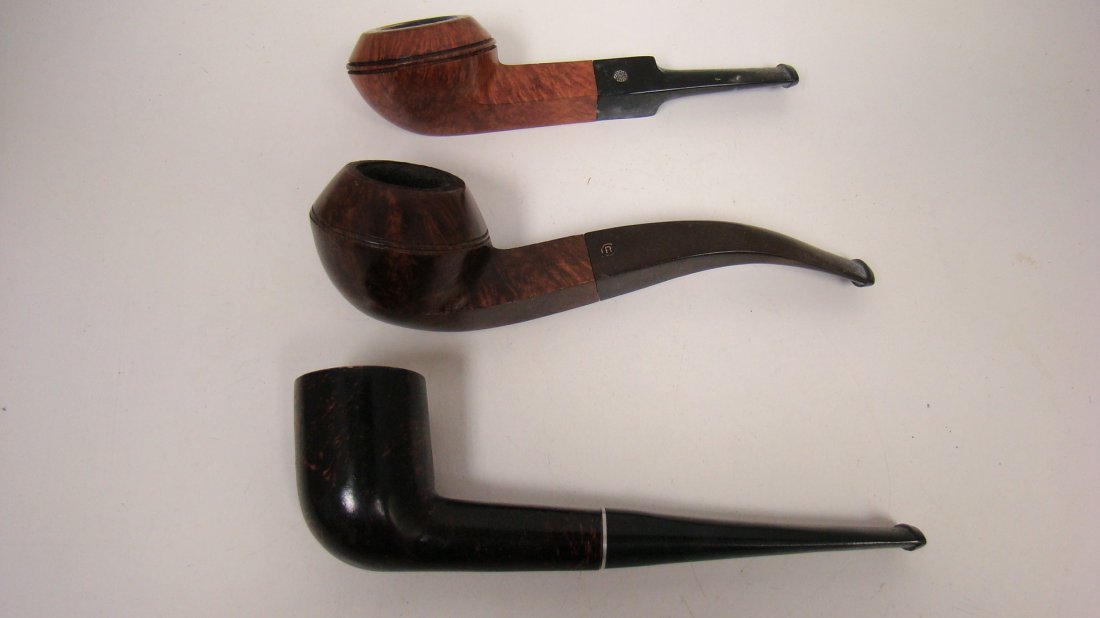 3 VINTAGE SMOKING PIPES: 3 VINTAGE SMOKING PIPES - DUKE OF DUNDEE - BOB REID JR. C-E-S AND A BLOCKMEERSCHAM ALGERIAN BRIAR