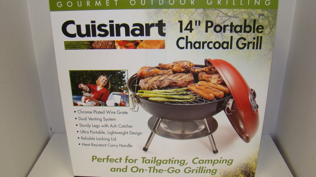 NIB CUISINART 14'' PORTABLE CHARCOAL GRILL (1 of 5)