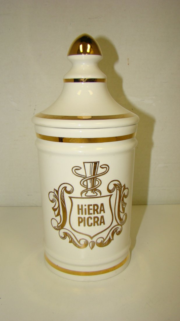 VTG OWENS ILLINOIS CERAMIC APOTHECARY JAR (1 of 4)