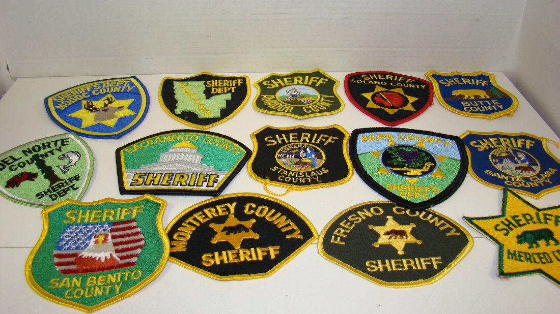 14 VARIOUS CALIFORNIA SHERIFF'S DEPT PATCHES (1 of 5)