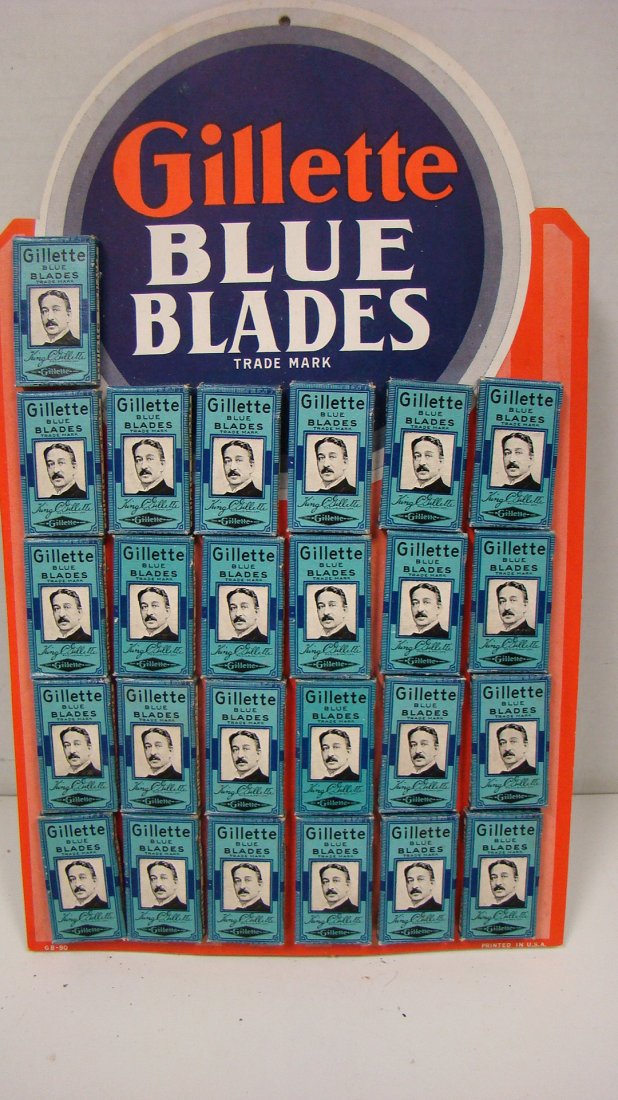 NEW/OLD STOCK STORE CARDBOARD DISPLAY FOR GILLETTE (1 of 4)