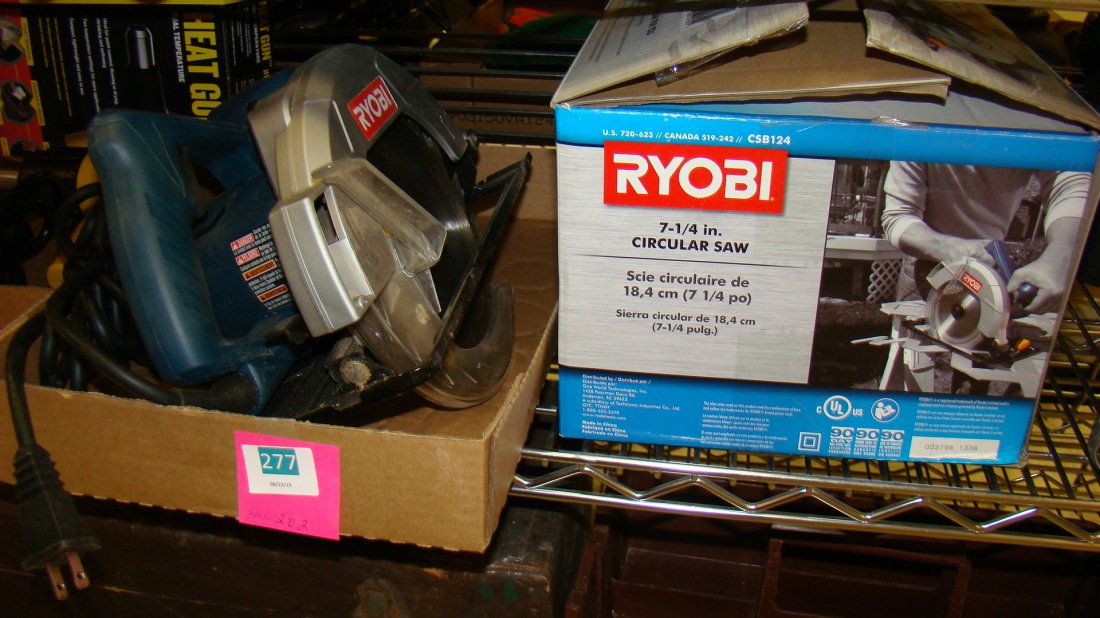 RYOBI 7 1/4" CIRCULAR SAW ORIGINAL BOX - LIGHTLY USED (1 of 2)