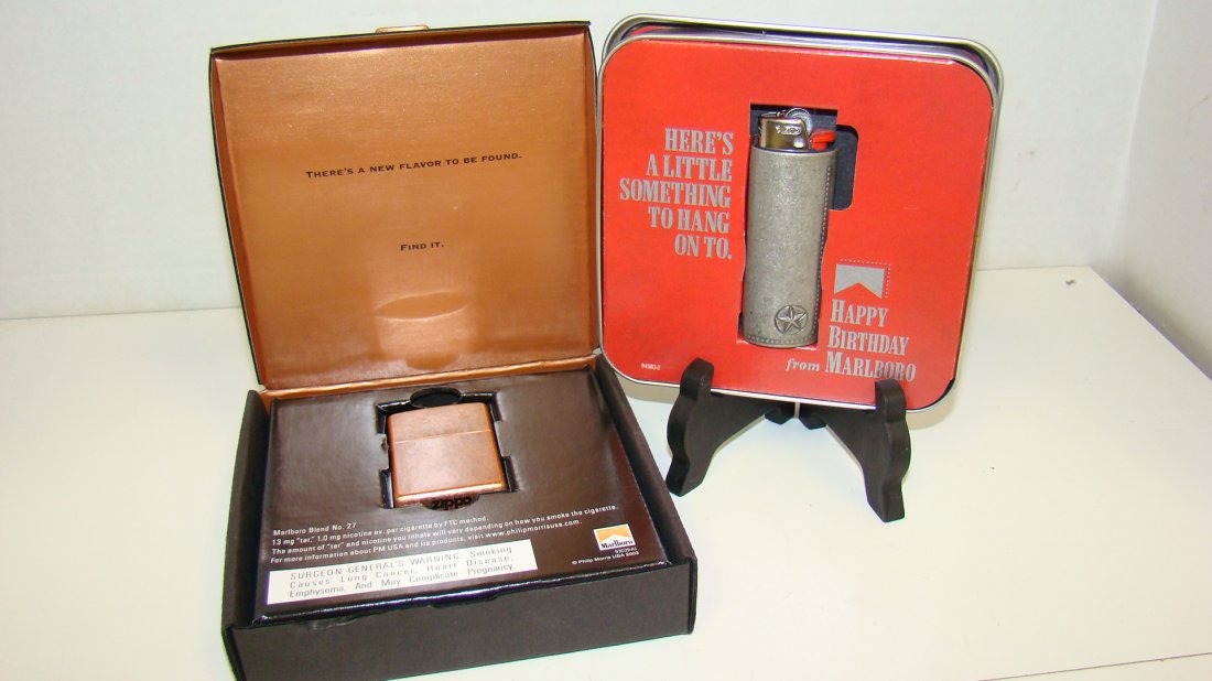 NIB COPPER ZIPPO A03 W/ ORANGE STICKER (1 of 4)