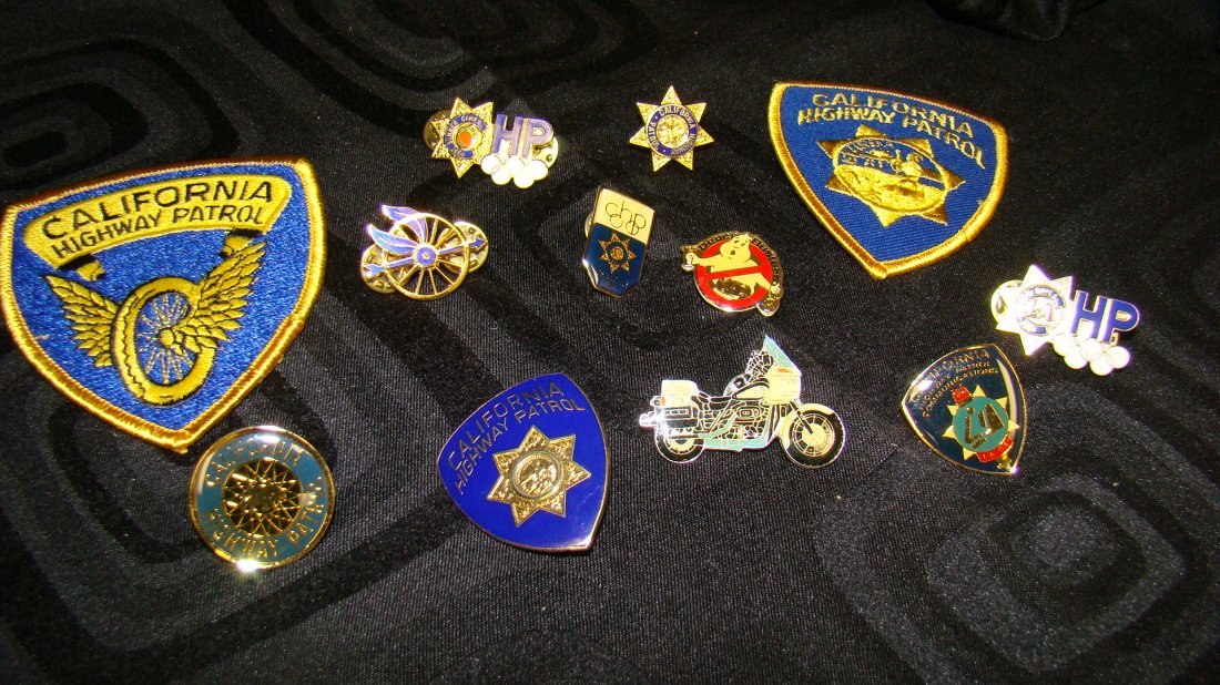 2 CHP PATCHES & 10 VARIOUS PINS (1 of 5)