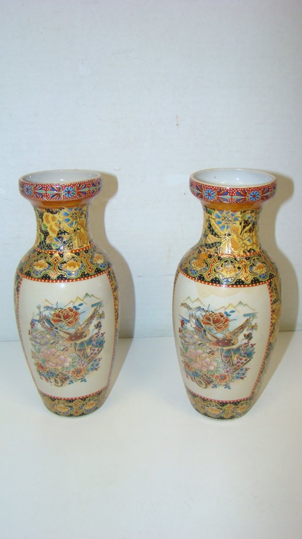PR VTG 8'' SATSUMA VASES (1 of 6)