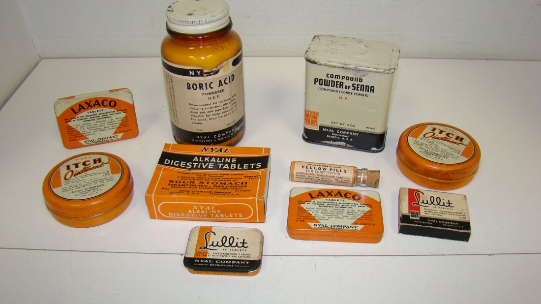 10 VARIOUS NEW/OLD NYAL PHARMACY ITEMS (1 of 7)