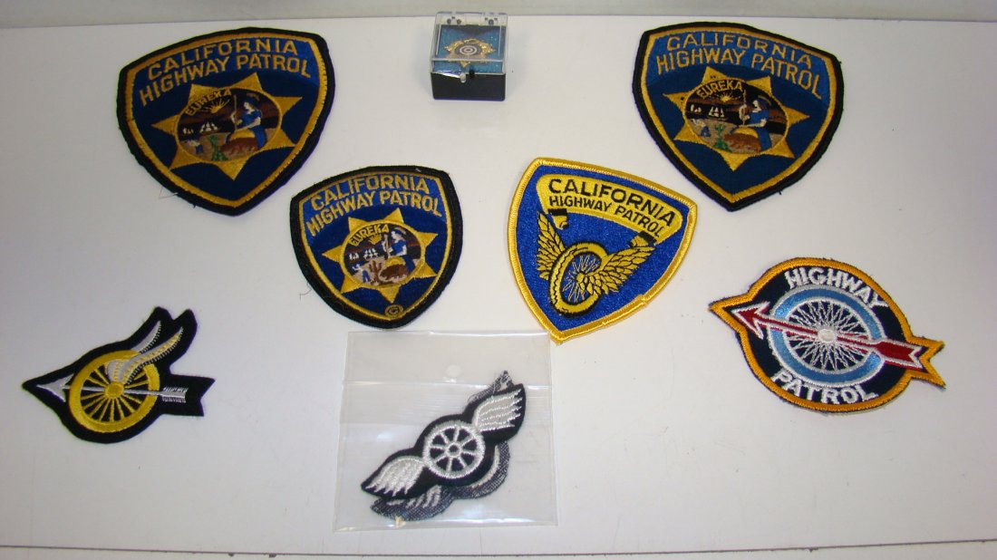 8 CHP PATCHES & A SHARP SHOOTER PIN (1 of 5)
