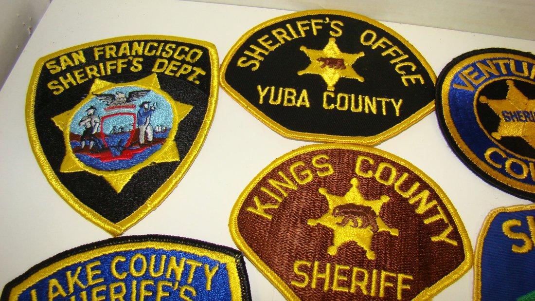 10 CALIFORNIA SHERIFF'S PATCHES (1 of 3)