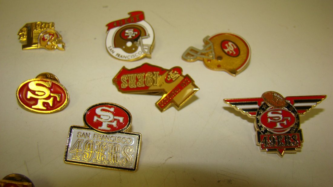 10 NFL SF 49ERS LAPEL PINS (1 of 4)