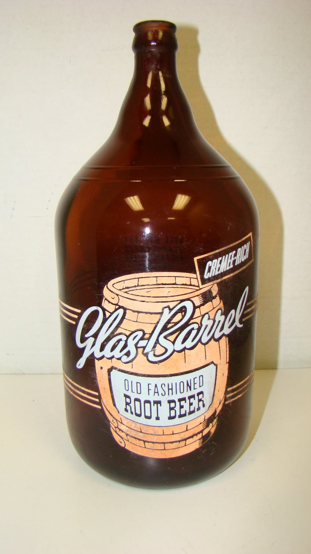 VINTAGE GLAS-BARREL ROOT BEER BOTTLE (1 of 5)