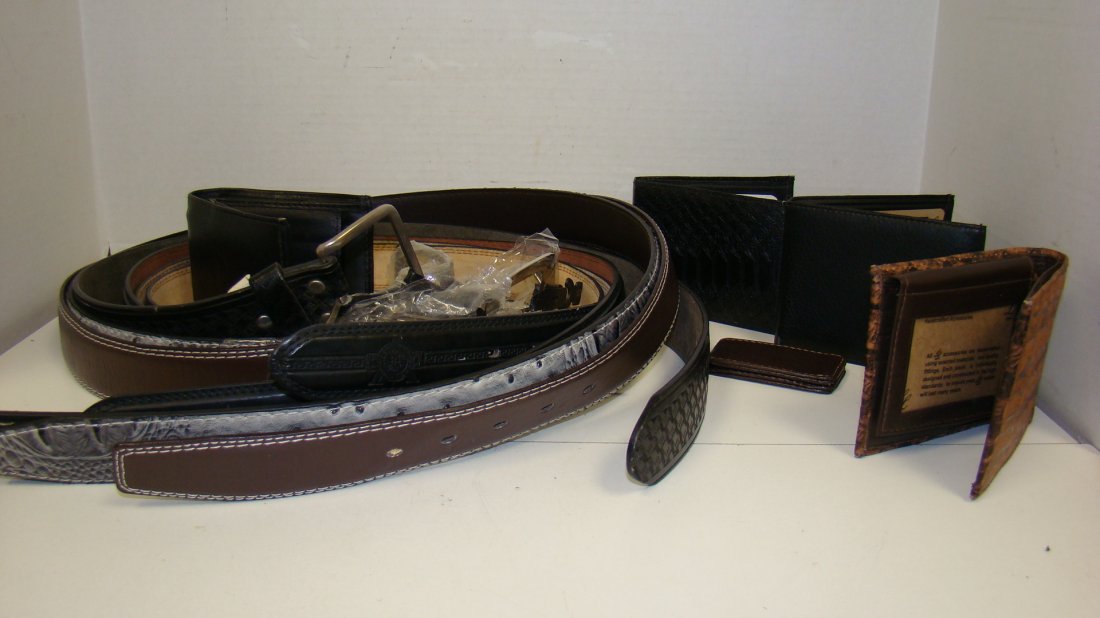 NEW LEATHER BELTS & WALLETS (1 of 6)