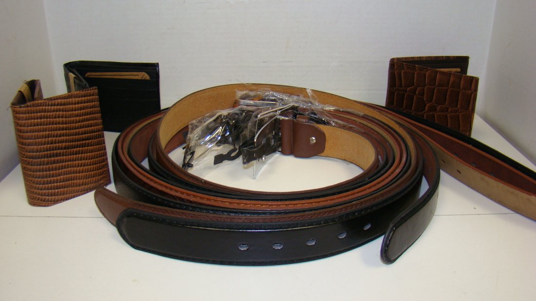 ''NEW'' MEN'S LEATHER BELTS & WALLETS (1 of 4)