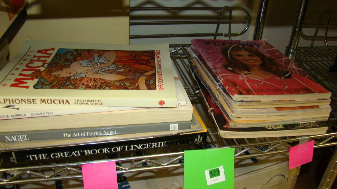 HALF SHELF 5 ART REFERENCE BOOKS & PLAYBOYS (1 of 5)