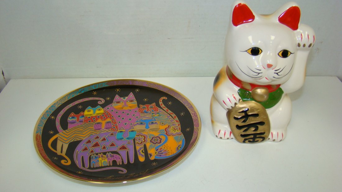 LAUREL BURCH PLATE & ASIAN KITTY BANK (1 of 5)