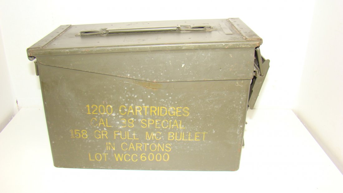 Amm Box Cal 50 M2 Vintage Us Military Ww2 Ammo Metal