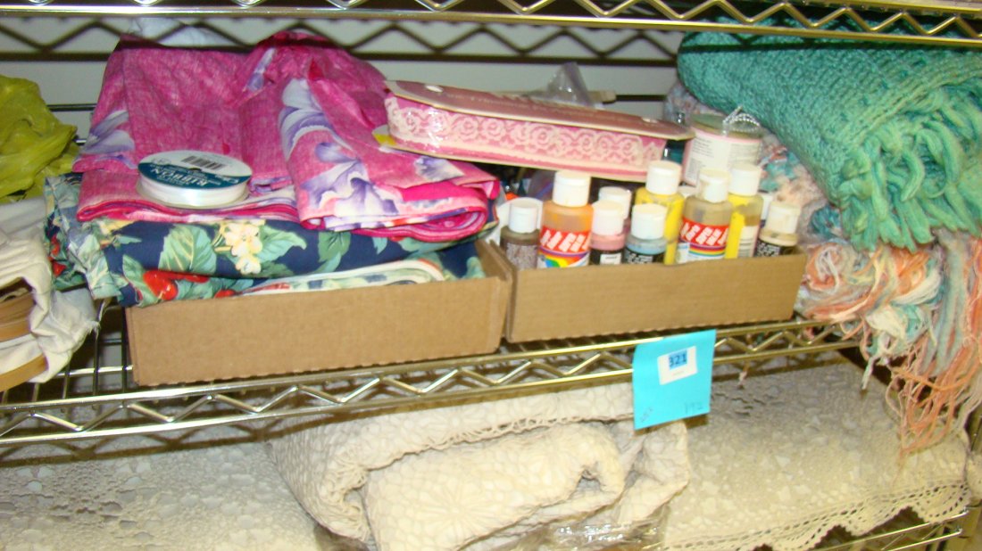 SHELF-VARIOUS ARTS AND CRAFTS ITEMS (1 of 4)